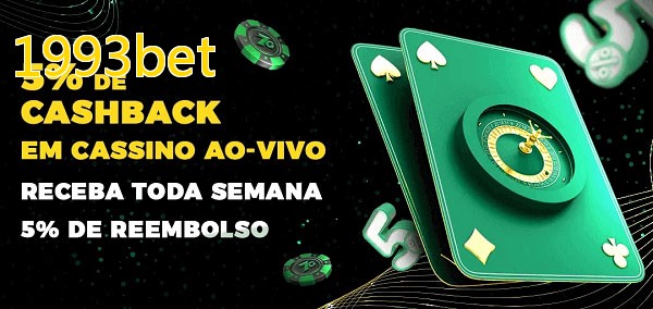 Promoções do cassino ao Vivo 1993bet